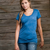 Ladies' Diane V-Neck Burnout Tunic