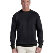 7 oz. Organic/Recycled Heathered Fleece Raglan Crew