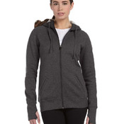 Ladies' Performance Fleece Full-Zip Hoodie with Runner's Thumb