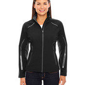 Ladies' Pursuit Three-Layer Light Bonded Hybrid Soft Shell Jacket with Laser Perforation