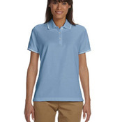 Ladies' Pima Piqué Short-Sleeve Tipped Polo